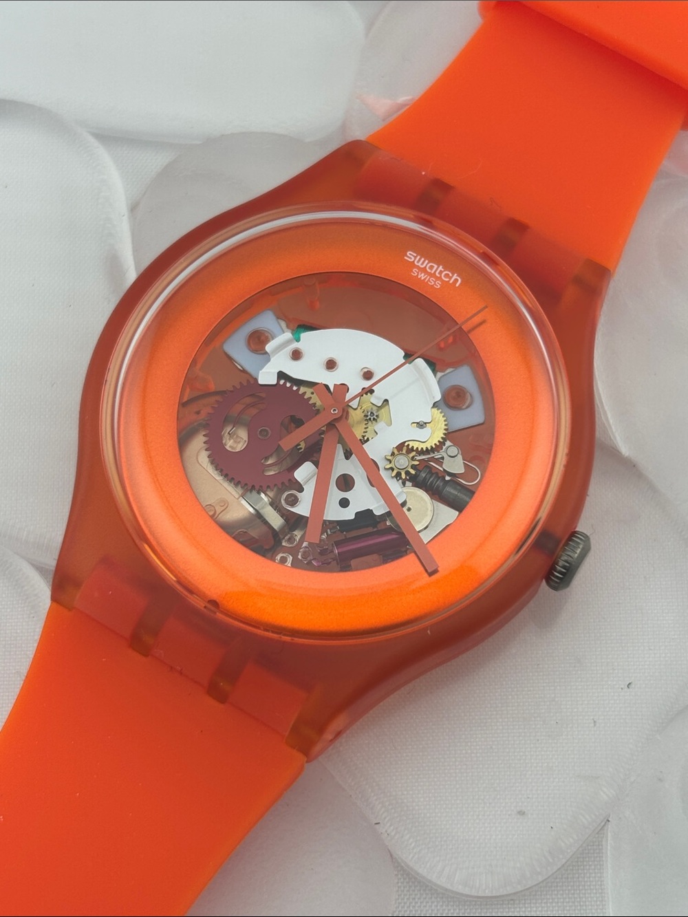 Swatch Watch - SUOO100 - ORANGISH LACQUERED
